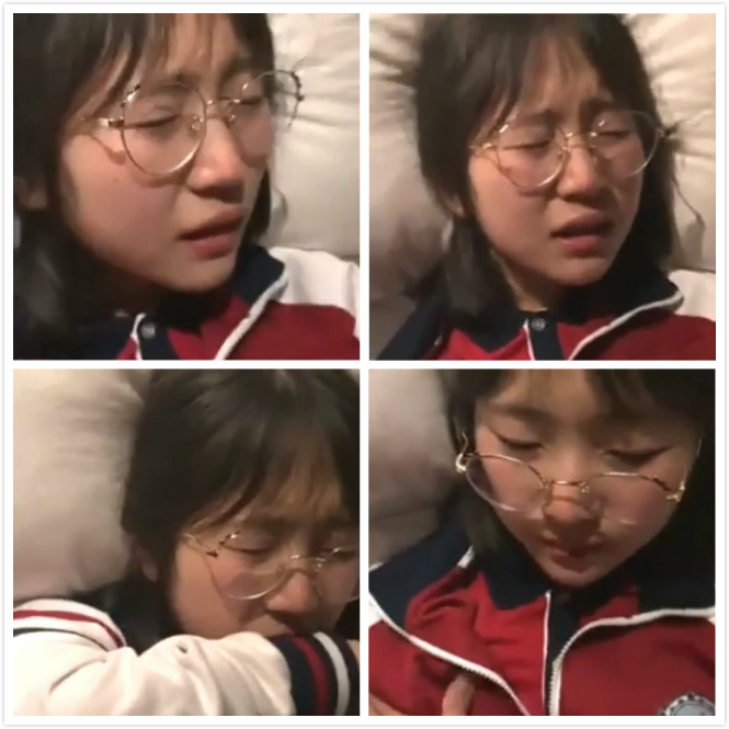 某校穿校服的高中嫩妹子和男友偷吃禁果破處視頻流出 妹子眼神有一絲憂怨 無水印版。