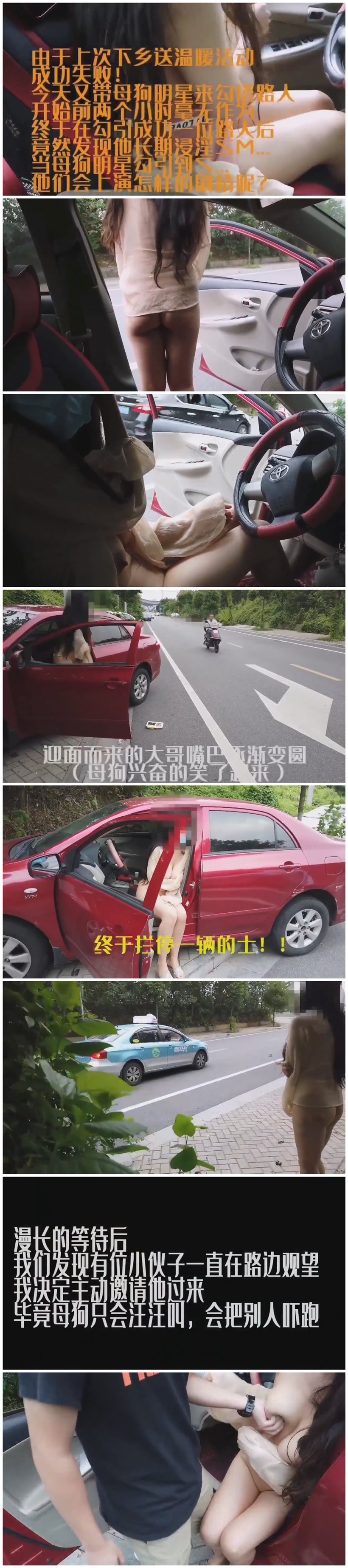 【重磅推薦】推特大神DOM-窒息高品質出品 母狗下鄉慰問失敗 城市路邊露出找個小哥當街口爆。