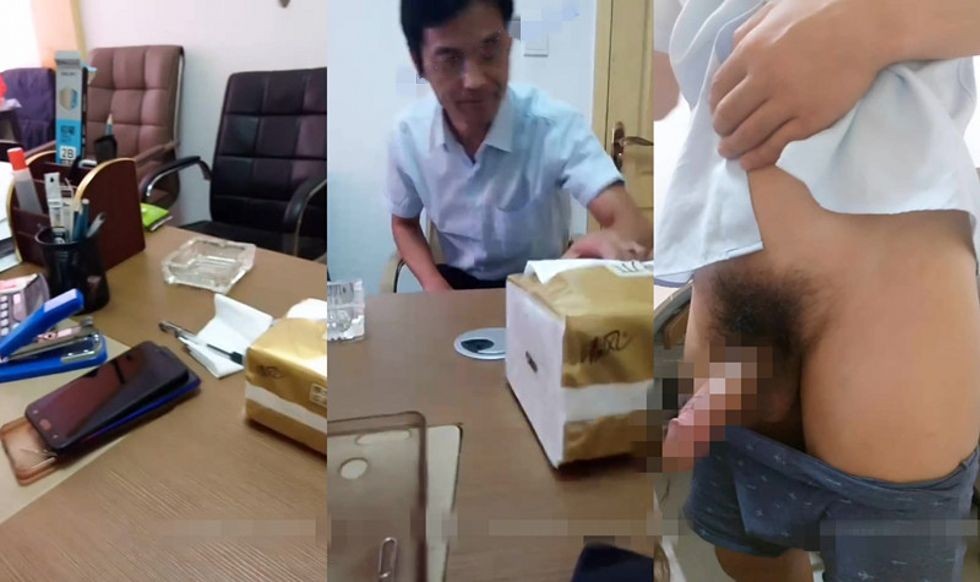 公司職業裝性感美女秘書上班玩直播給老總送檔時被按在辦公桌上扒掉內褲抽插，女問：干小逼逼爽不爽！