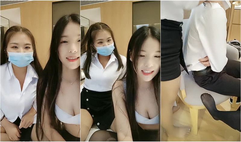 故意約同事賓館談工作，男的心照不宣來赴約，沒想到妹子來月經，只能艹豐滿閨蜜，大呼上當