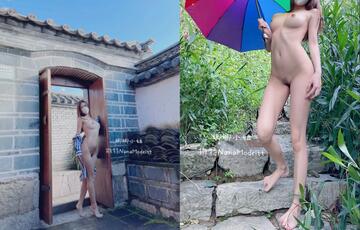 《震撼精品⭐核彈》身材真的是絕絕子了！ 極品推特網紅女神【娜娜小姐】酒店、男廁、景區極限露出天體運動