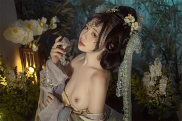 ✿稀有露臉✿ 高端ACG業界女神爆機少女▌喵小吉▌端午特輯 涴溪沙 屈原都要從墳裡出來 把玩粉乳嫩穴