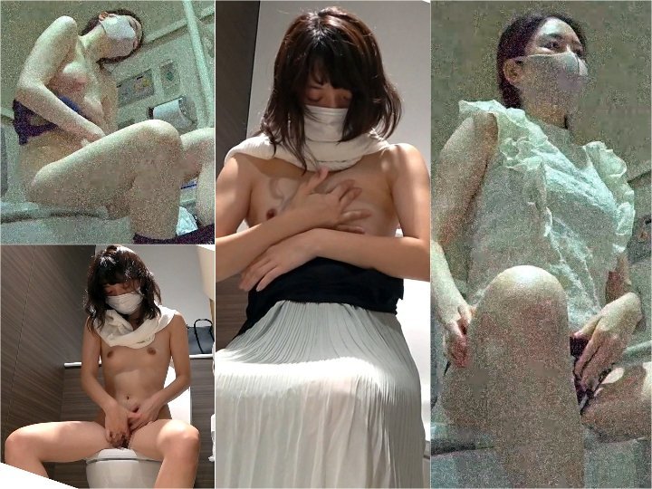 toire-19 【個人撮影】連続イキ！ 人が来てもお構いなしで続けるシャレな細見美人の声漏れオナニー