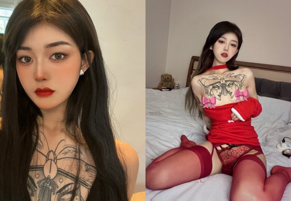 《宅男震撼》極品00后美女嫩模【奶瓶】推特反差自拍福利~盛世美顏配誘惑花蝴蝶紋身很屌的樣子