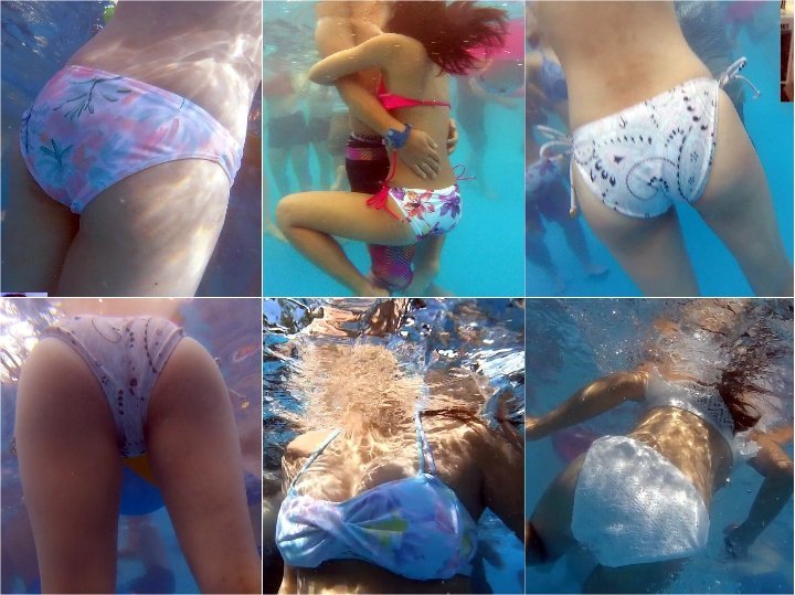 プール！ プリップリのお尻祭り！ ， 巨乳〇Kの乳揺れin水中， 巨乳〇Kの乳揺れin水中， プールの盜撮風 女の子の水中下半身事情