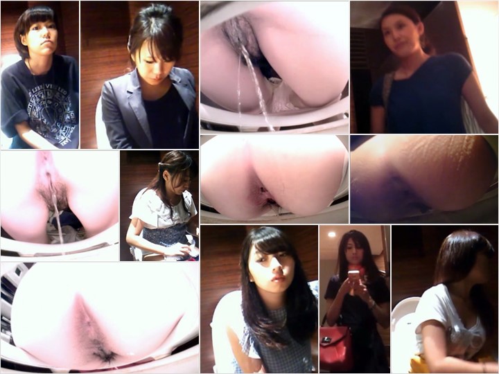 感動！ 美女達の中腰放水可愛いカメラ目線うんち股覗き全7名
