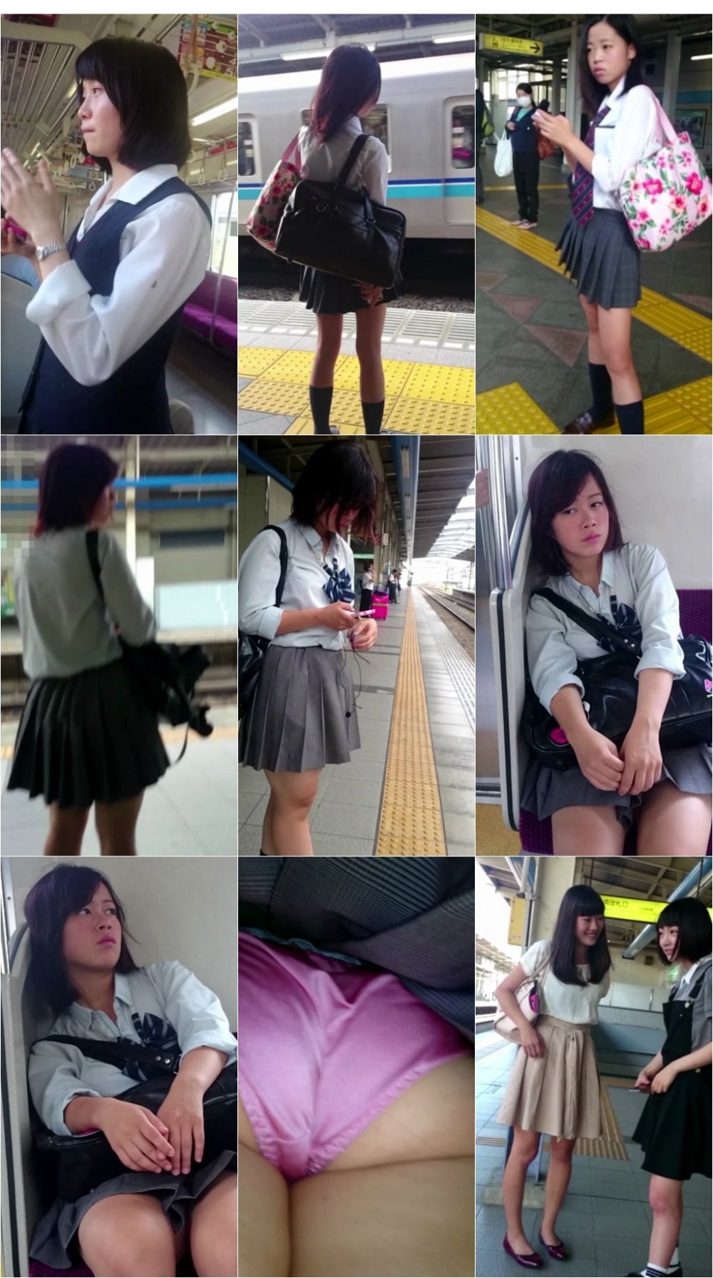 けしからん。 生腳ムチムチのミニスカJKを追跡！ x8本