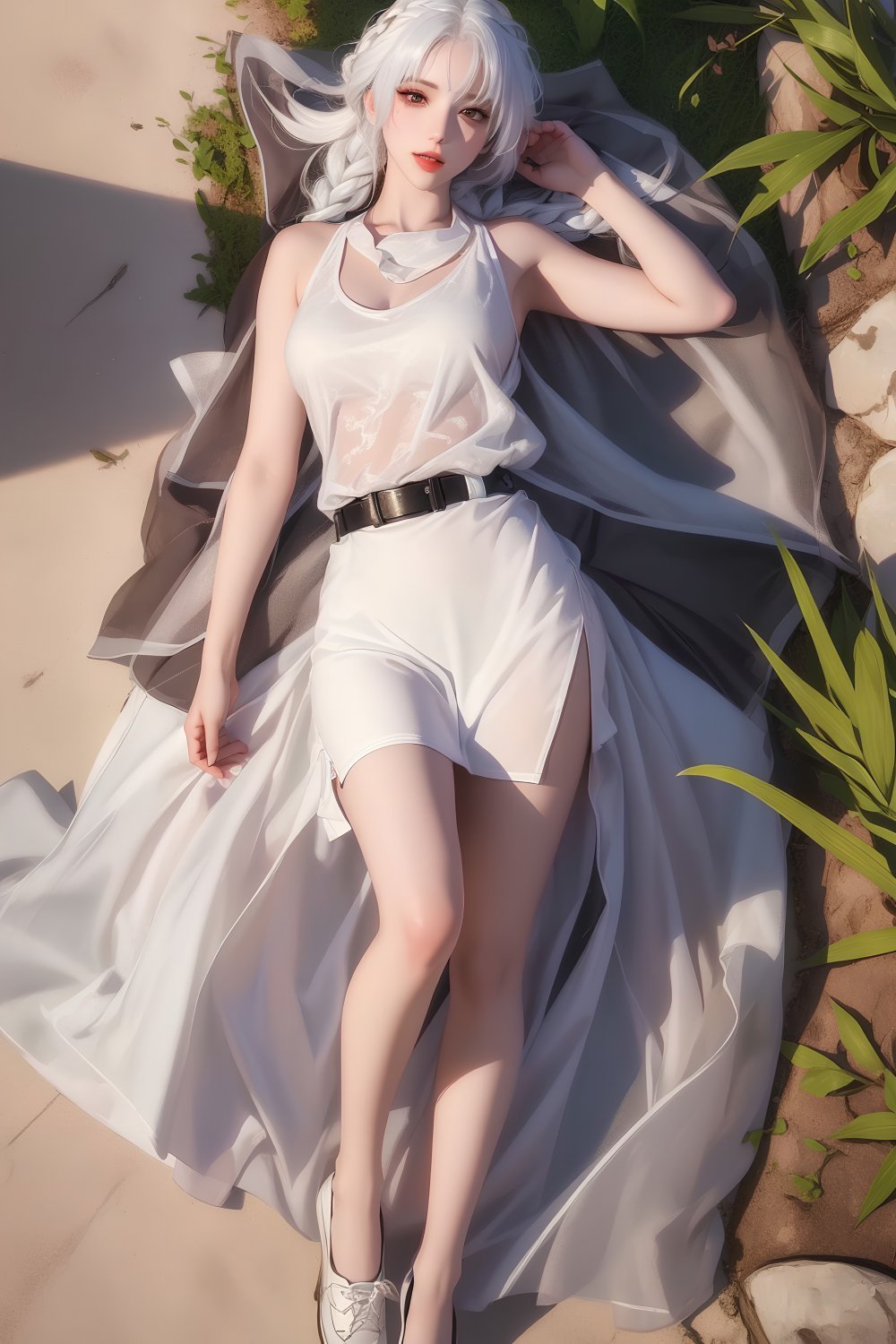 戳到性癖的AI繪畫：白髮幻想女友第二彈[20P]