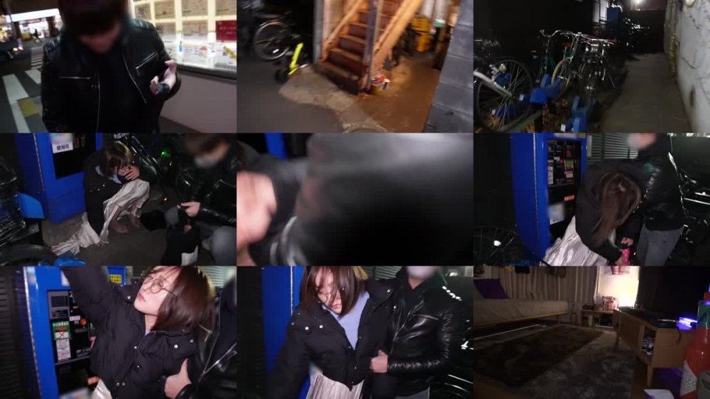 +++ [FHD] 777YMYM-013 ヤミヤミ008/メガネが無いと何も見えない女&不法駐輪のチャリに埋もれてた女/ヤミヤミアルコール