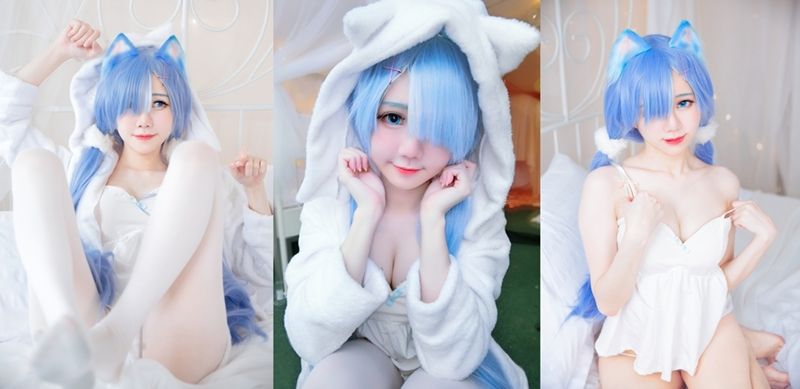 Sally Dorasnow – Rem White Cat Hoodie [50P]