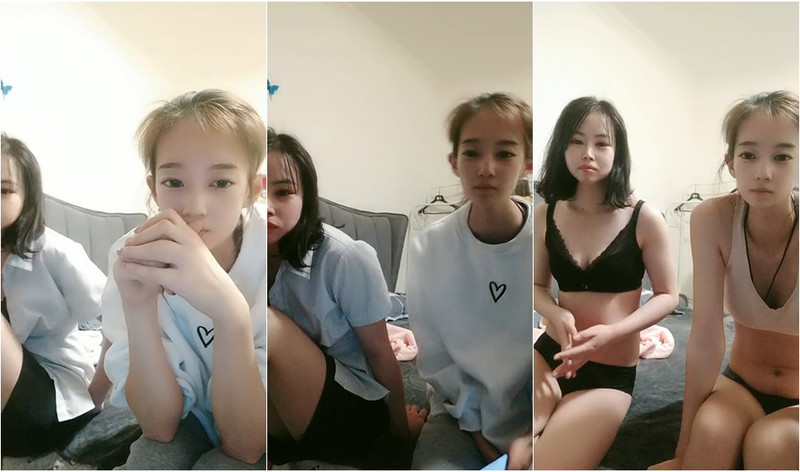 社會紋身寸頭哥真會玩，一次約倆00后太妹，掰開倆妹子小茓一頓蹂躪，壓到身下輸出