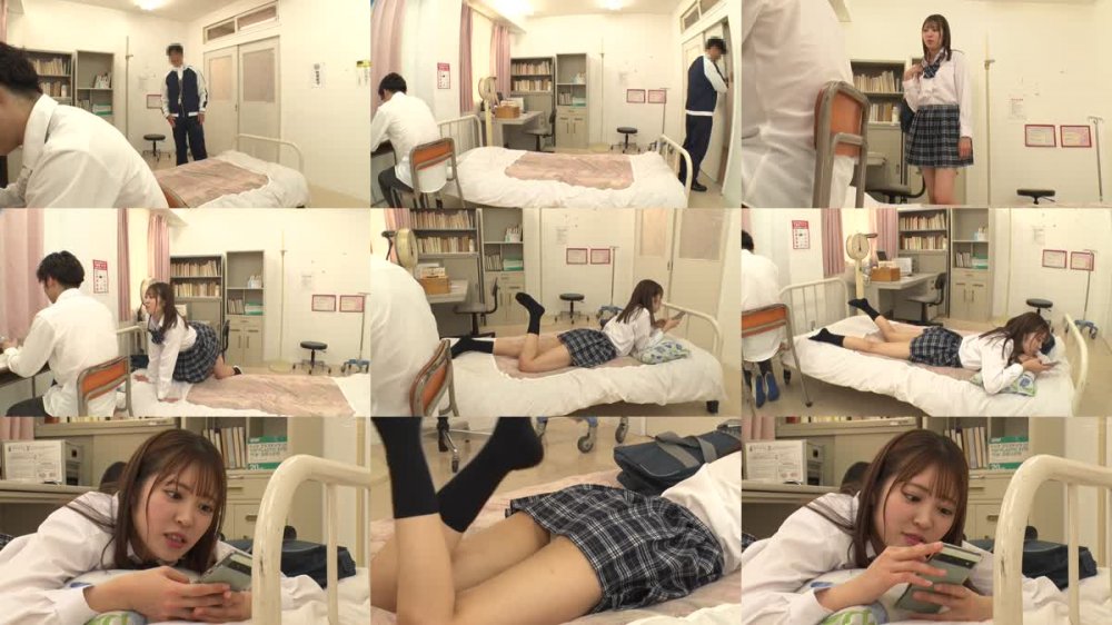 +++ [FHD] HUNTB-573 保健室登校のボクが保健室で女子と2人きり！保健室のベッドで無警戒にパンチラや胸チラする女子に日々悶々！勉強どころではありません！そんなの…