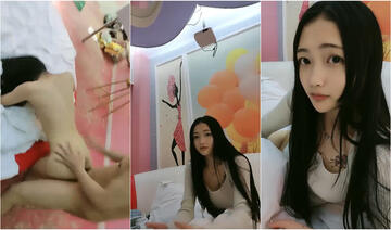 約一頭秀發漂亮嫩妹，小酒一喝舍我其誰，妹子主動歡快地脫衣服，蹦蹦跳跳的艹起來