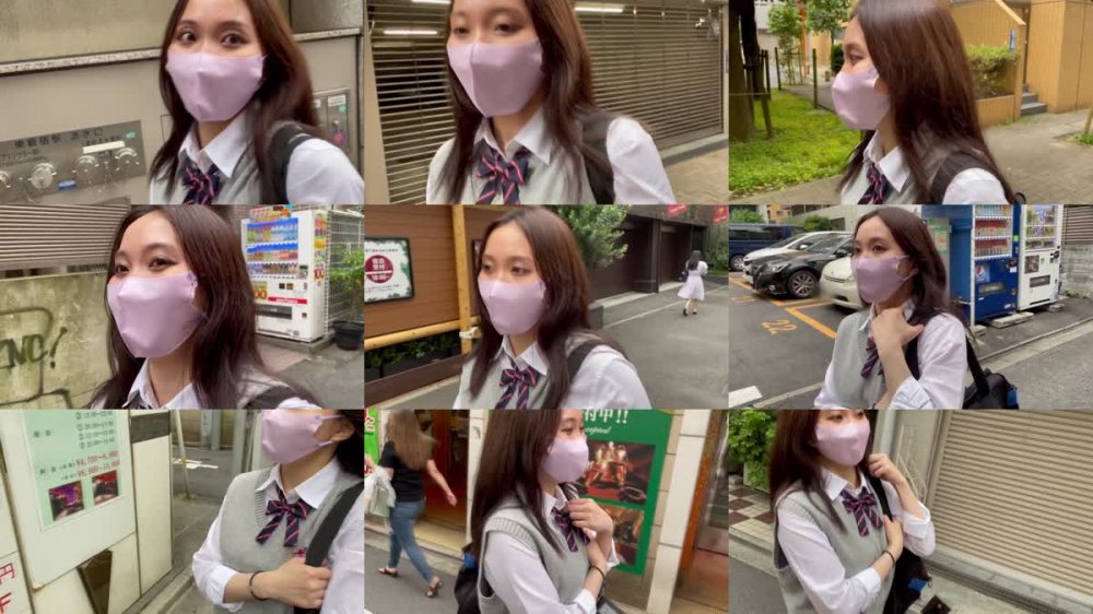 +++ [FHD] 534CRT-014 22時間着用【個人撮影】薄紫のメッシュパンツちゃん_激レア_Gカップのハーフ系の制服美小女