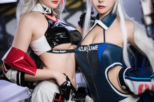 [Cosplay] 瓜希酱 Momoko葵葵 碧蓝航线 欧根 企业 赛车女郎