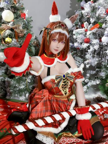 [Cosplay] 星之迟迟 – 2023年12月计划A 赛马娘-大和赤骥 圣诞衣装 [47P-330MB]