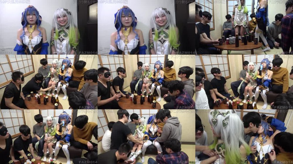 +++ [FHD] FAZM-014 美少女レイヤー2名10P大乱交SEX【Wマ●コ生ハメ交互中出し】全員Dキス＆フェラ＆ハメ放題【ザーメン連射ぶっかけエンドレス超連続SEX】これまでのアニクラ勢もぐせく最高峰スペシャル完成致しました＋逆3Pハーレム童貞喪失編