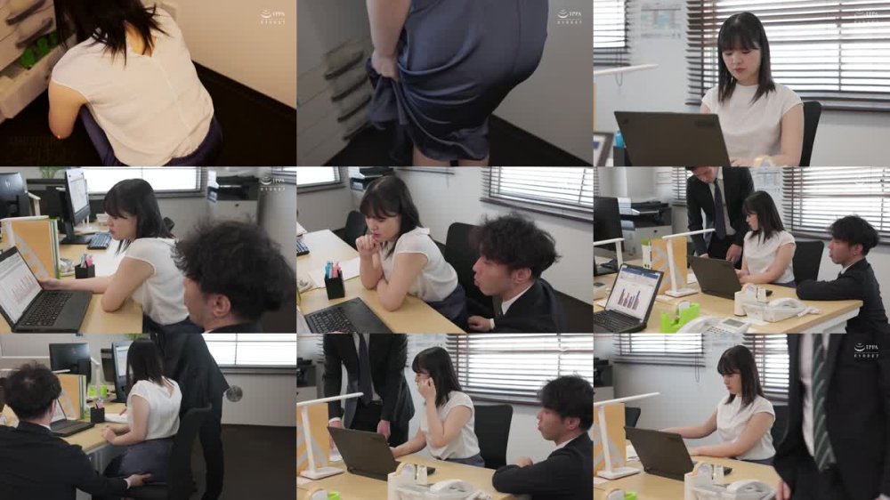 +++ [FHD] AKDL-311 【AKNRフェティシズム】 完全着衣光沢サテンOL 同僚のつるつるサテンに発情しちゃった俺