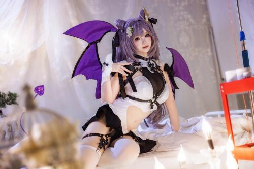 [Cosplay] Astra 雪晴 – Keqing Devil Restraint Pajamas 刻晴恶魔拘束睡衣