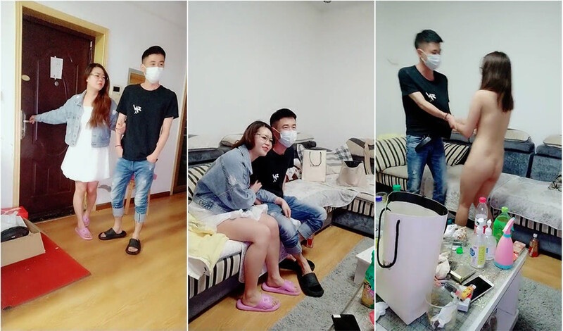 居家生活環境眼鏡香豔少婦勾搭閨蜜老公❤️成功拿下自己要求一起玩