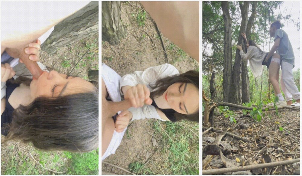 【姐弟戀露臉戶外】好身材顏值反差婊駕車樹林野戰被小夥顏射一次內射一次