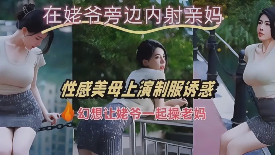 性感美母上演制服誘惑 性感吊帶紅絲後入騷媽的性感肥臀幻想讓姥爺一起操老媽