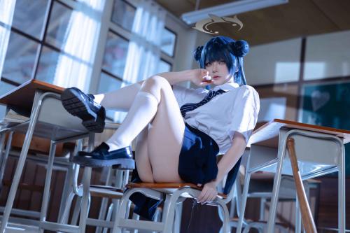[Cosplay] 屿鱼 蔚蓝档案 妃咲 JK [61P-797MB]