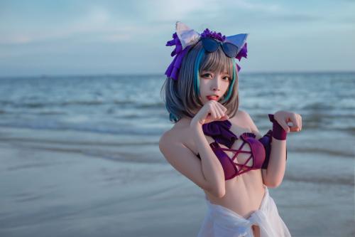 [Cosplay] 二佐Nisa 碧蓝航线 柴郡泳装 [30P-291MB]