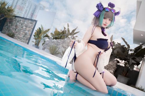 [Cosplay] 贞子蜜桃 碧蓝航线 柴郡泳装 [60P1V-1.19GB]