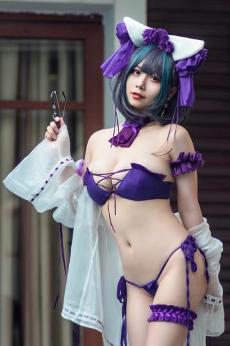 [Cosplay] 末夜787 舰长 柴郡泳装 [31P-190MB]