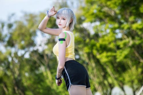 [Cosplay] 瓜希酱 灵笼 白月魁运动服 [15P-50MB]