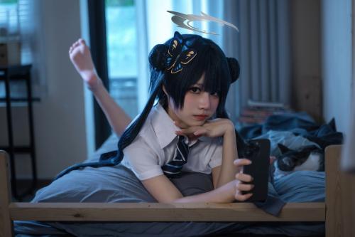 [Cosplay] 清水凪 蔚蓝档案 龙华妃咲 JK [52P-526MB]
