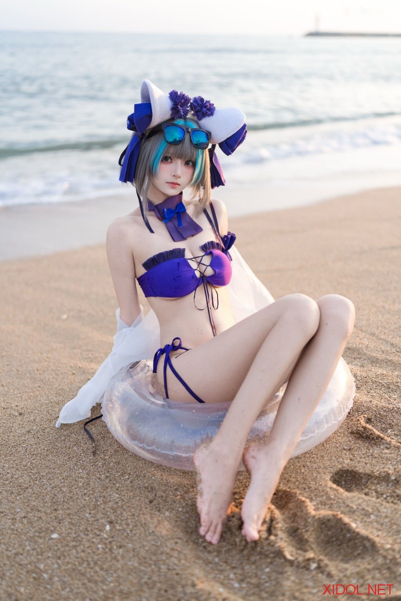 [Cosplay] 九柒喵 碧蓝航线 柴郡泳装 [26P-182MB]