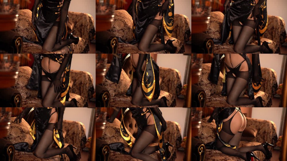 [Cosplay] 无影喵喵Ghost – 镇海黑旗袍