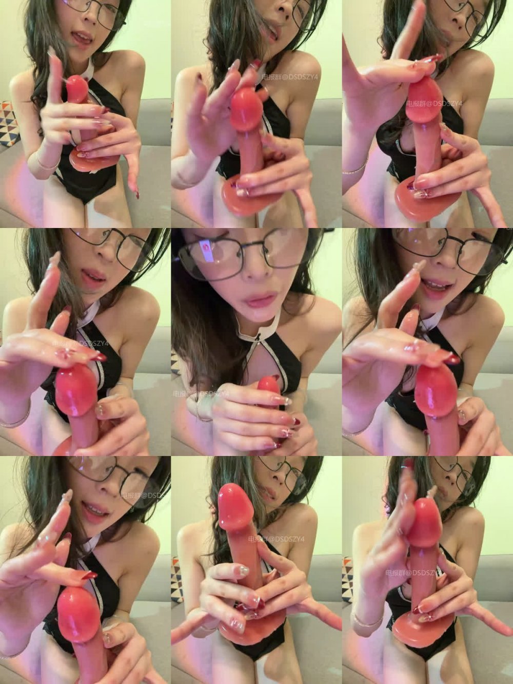 ♦️ 極品反差【meimei_x】眼鏡反差勾引的神 極品眼鏡學生妹情趣套裝清純面容淫蕩反差5（8V）