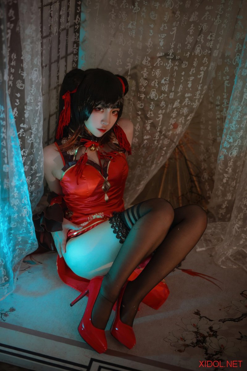 [Cosplay] 二佐Nisa 约会大作战 时崎狂三 新春旗袍 [15P-167MB]