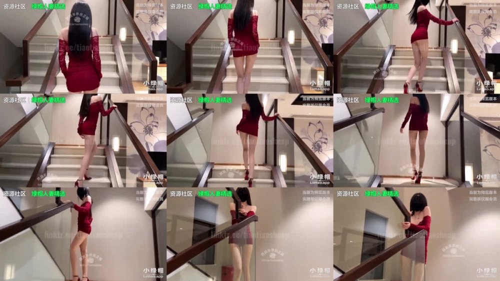 ✨ 【6月最新】推特新晉長腿嫩妻、全網第一腿舞女「跳跳羊」色情又高級的油亮肉絲隔絲噴，絕美紅色包臀裙高跟