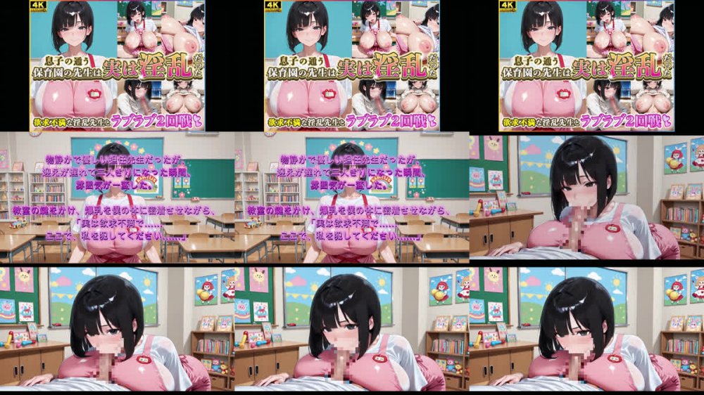 [260615][RJ01637789][パンパンパン] 【4K】息子が通う保育園の爆乳人妻先生とイチャラブセックス～先生が淫乱すぎて2回戦した一部始終～