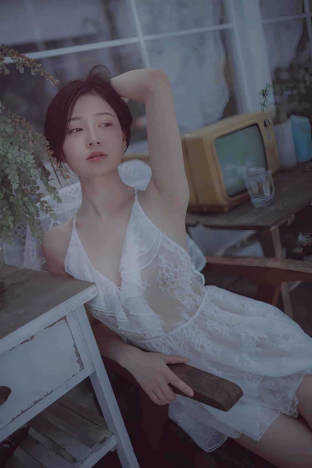 年年現代 - 青青子衿，白色透絲紗裙的性感[27P]