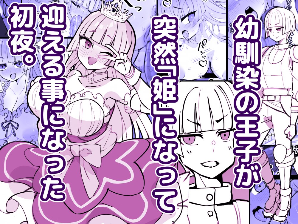 (同人誌) [ひだかまいにち] 幼馴染の王子が突然「姫」になって迎える事になった初夜。 (オリジナル)