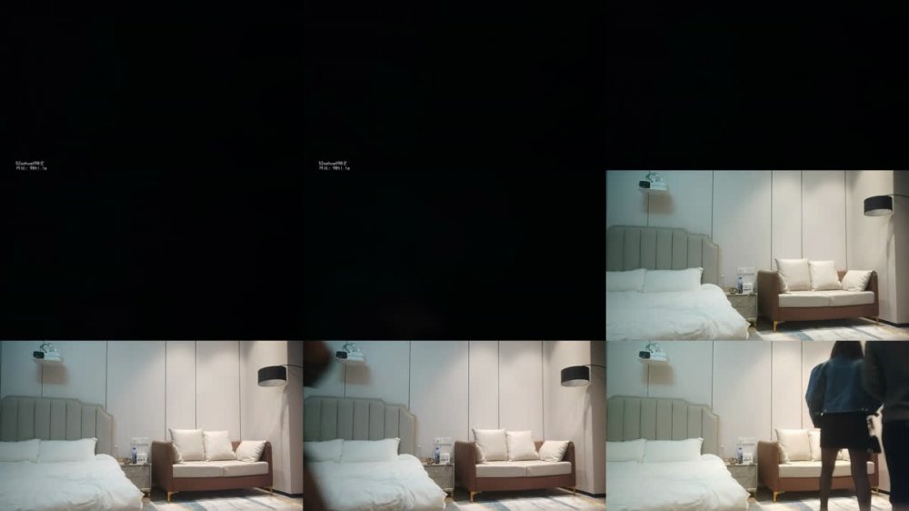 【AI增強】20220409_[原版]胖子傳媒工作室，哥只是個傳說_第一場黑絲網紅臉週邊美女，床邊正對鏡頭