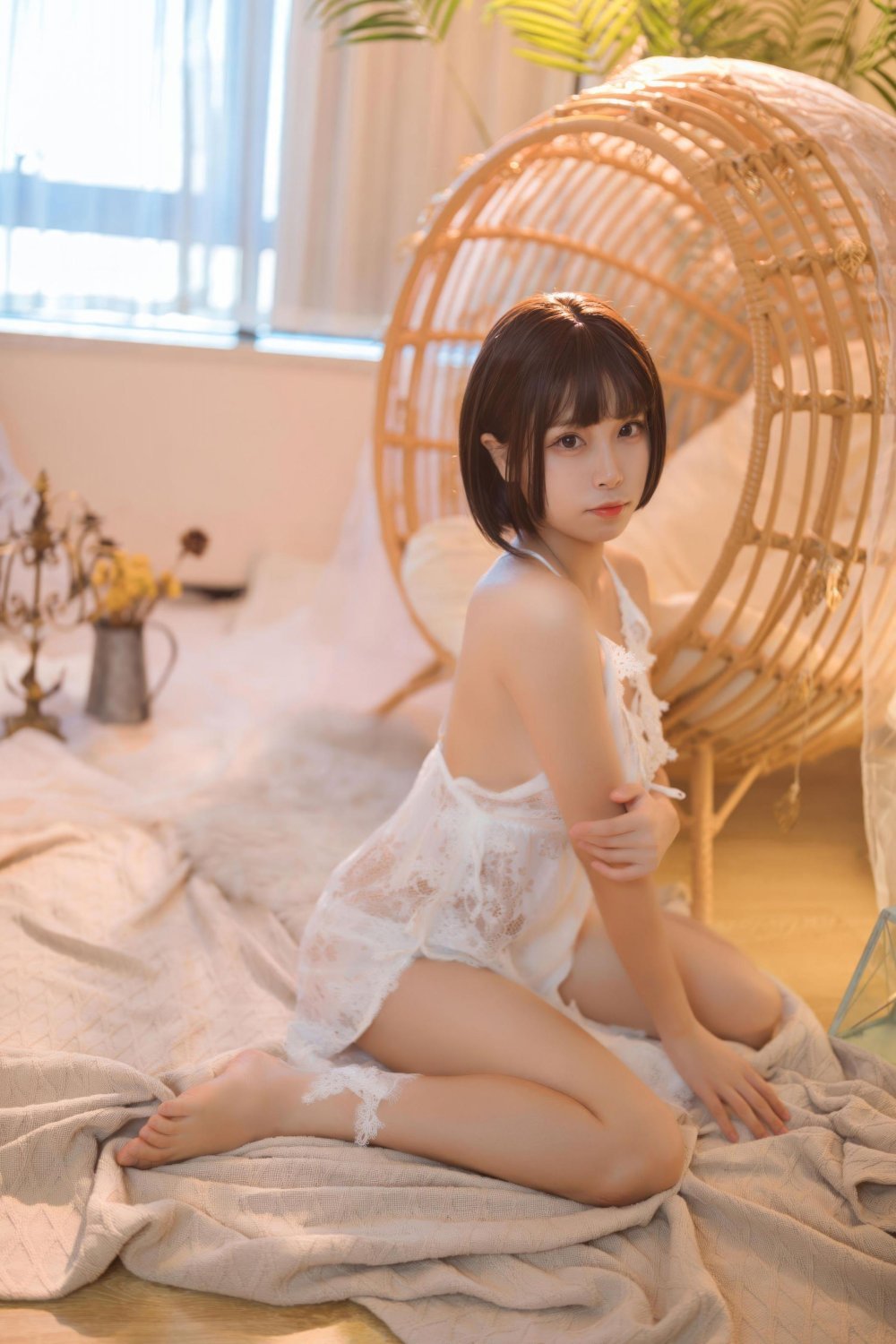 三無人型 - 日落，閣樓里的鏤空白紗[32P]