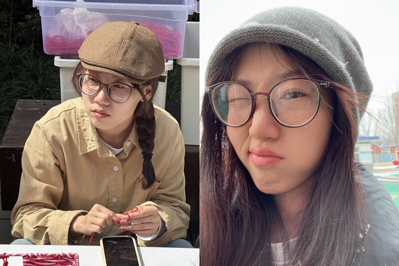 ⚫️ 【原相機洩密】眼鏡麻花辮安靜反差妹，私下卻換上紫色開檔蕾絲情趣躺在床上浪叫不止，眼睛迷離高潮臉，原檔無浮水印