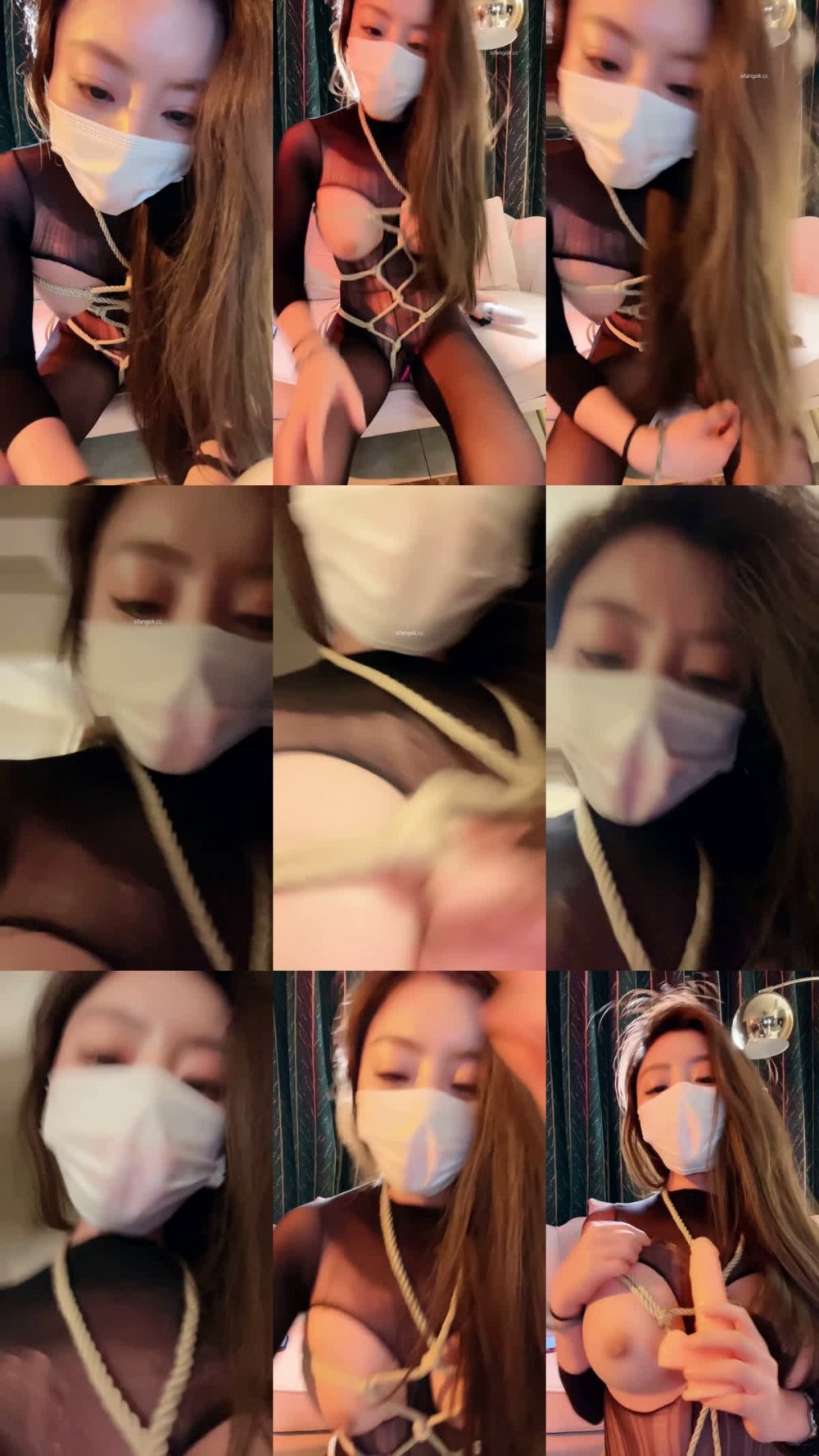 [夏書] 這位驚艷的女神，擁有巨大美麗的胸部和超時尚的身材，穿著絲襪、修長的腿、豐滿的臀部和豐滿的陰部，繩索藝術束縛、玩具自我愉悅、持續的高潮，以及令人屏息的視覺效果