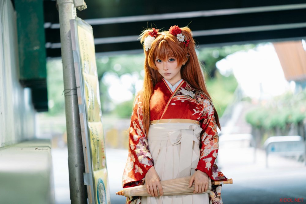 [Cosplay] 蠢沫沫 EVA 明日香 和服 [30P-494MB]