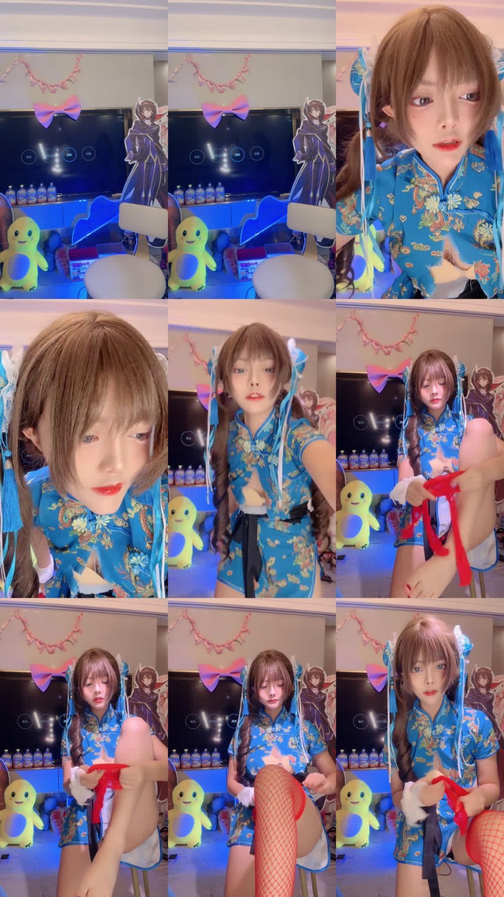 動漫美女【張萬萌】絕對性感，頂級身材，美麗胸部，性感修長腿，驚艷的大屁股，非常適合後入式，乾淨粉嫩的陰部，性感舞蹈，自慰