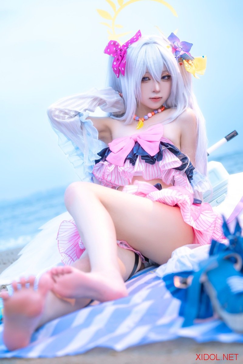 [Cosplay] 矢量鱼 蔚蓝档案 白洲梓 泳装 [29P-298MB]