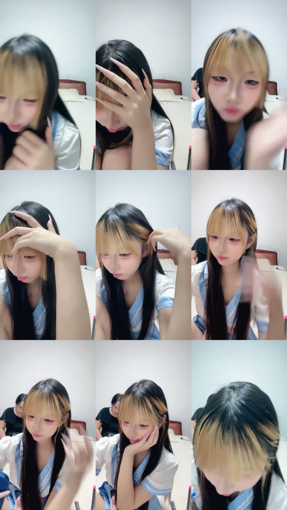 真實母女踏入行業【07 少洛】被生活逼迫，戴眼鏡的女學生與媽媽直播，擁有美麗的胸部、修長的雙腿、濃密的陰毛、柔嫩的陰部，母親更是魅力十足