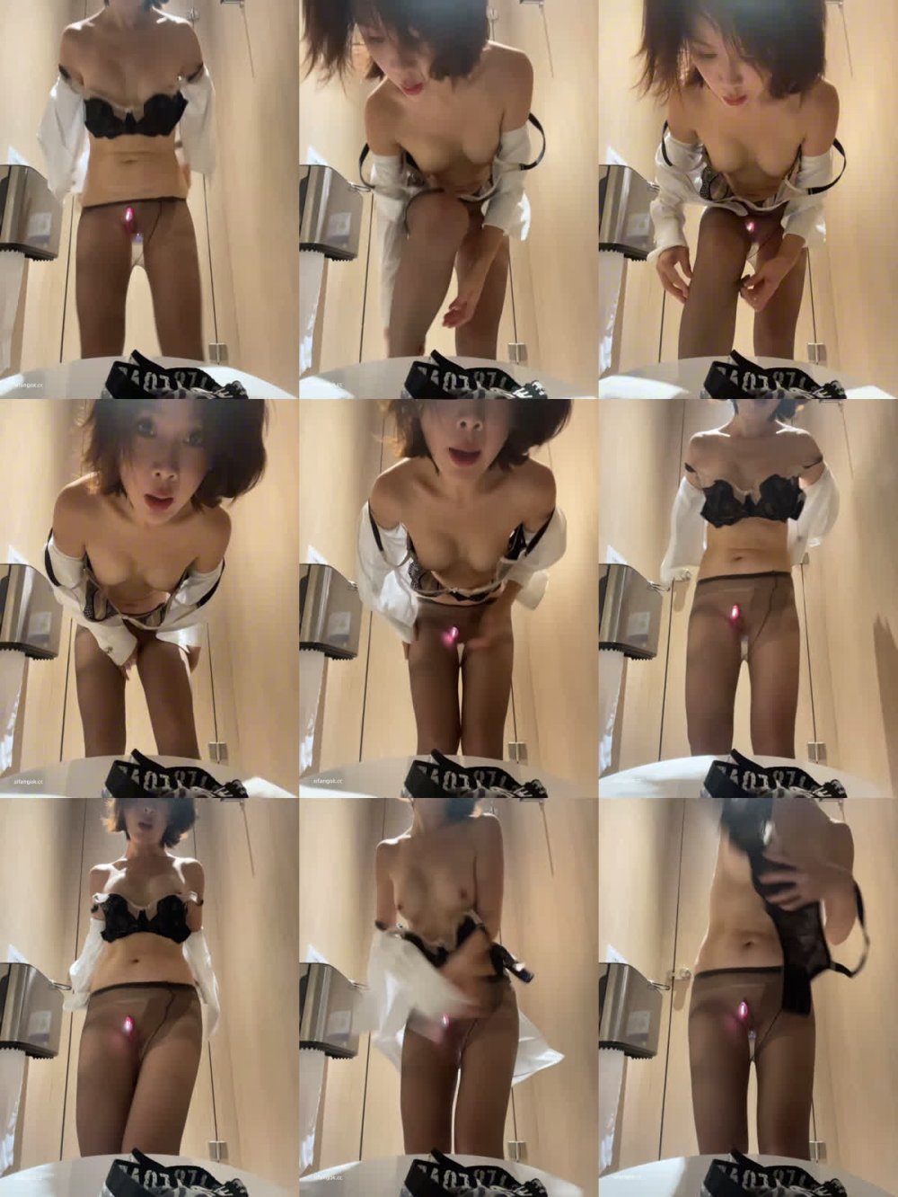 [ST售票秀] 短髮成熟女性結束公共廁所自慰彈跳比賽 B [Zoe-520]