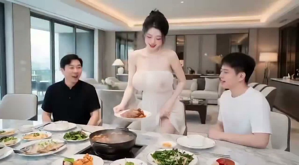 [MP4/219M] 性感妻子的誘惑。一部純粹由GROK XAI製作的短片。劇情生動且引人入勝。男人眼中的理想妻子